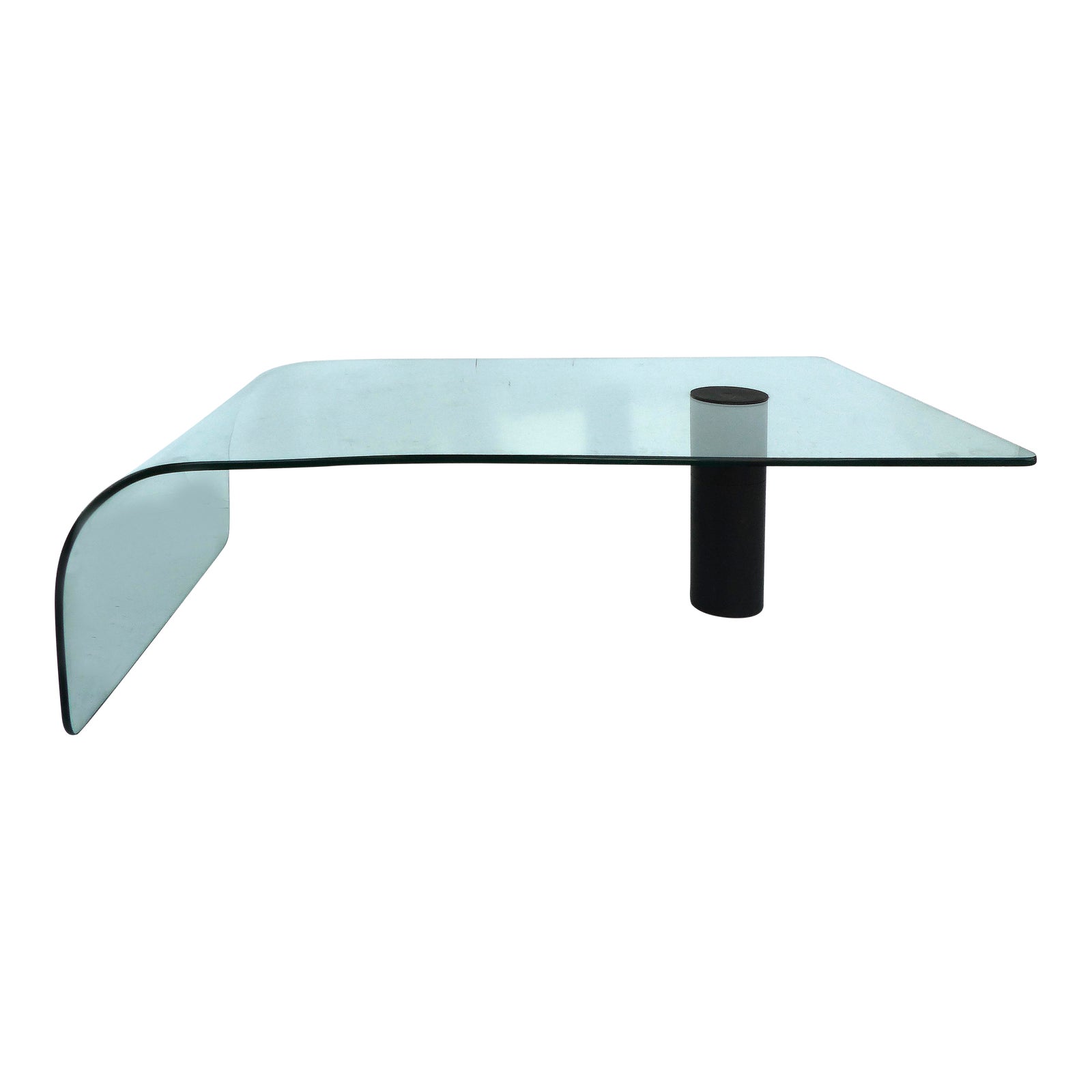 Modern Bent Glass Waterfall Coffee Table Chairish