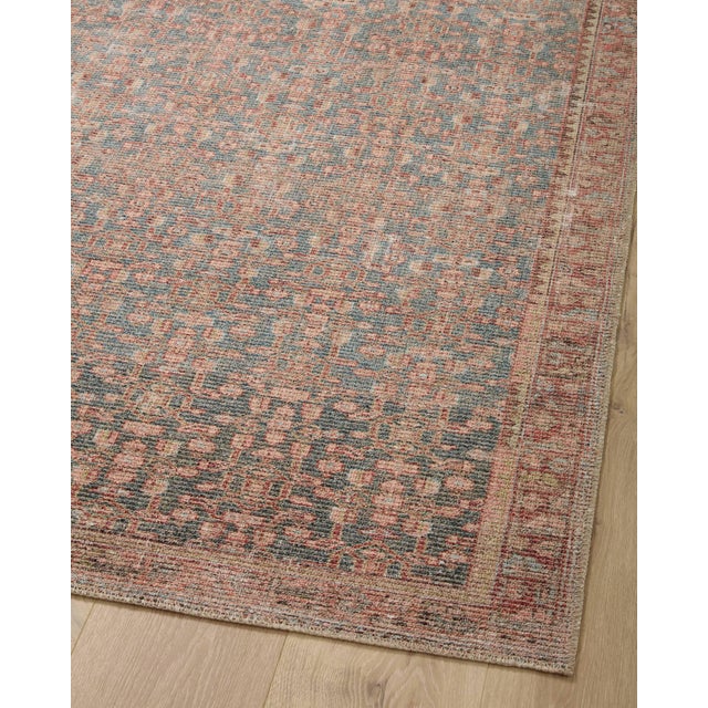 Textile Angela Rose x Loloi Aubrey Rug Blue / Terracotta 5'-0" x 7'-0" Area Rug For Sale - Image 7 of 8