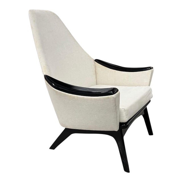 1950s Adrian Pearsall Model 2056-C High Back Lounge Chair For Sale