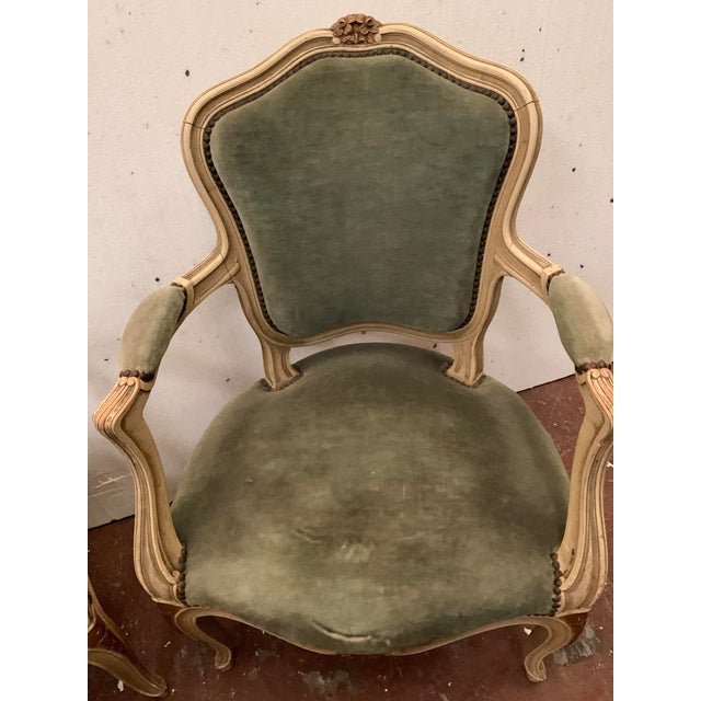 Louis XV Style Cabriolet Chairs in Patinated Beechwood, Set of 2 For Sale - Image 11 of 18