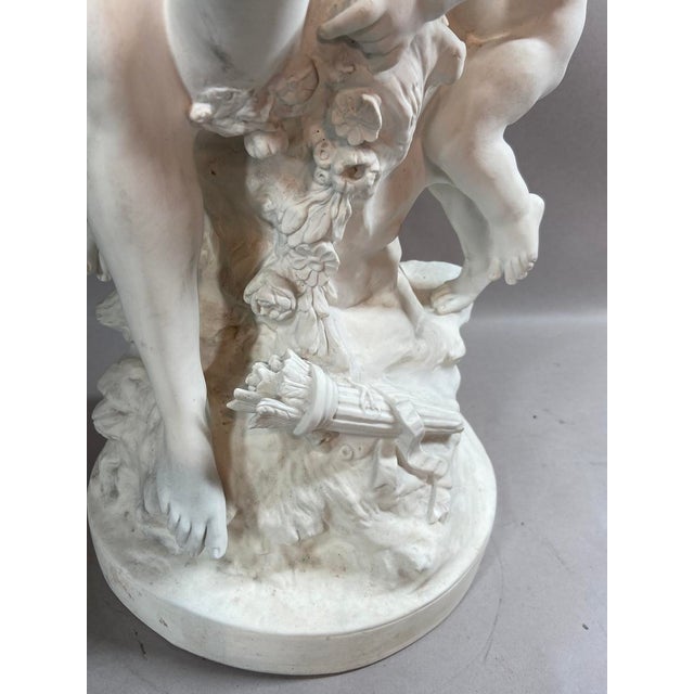 19c Moreau Sèvres White Neoclass Porcelain Statue For Sale - Image 9 of 18