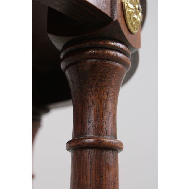 Wood Baker Pair of Mahogany Round Plant Lamp Stands For Sale - Image 7 of 12