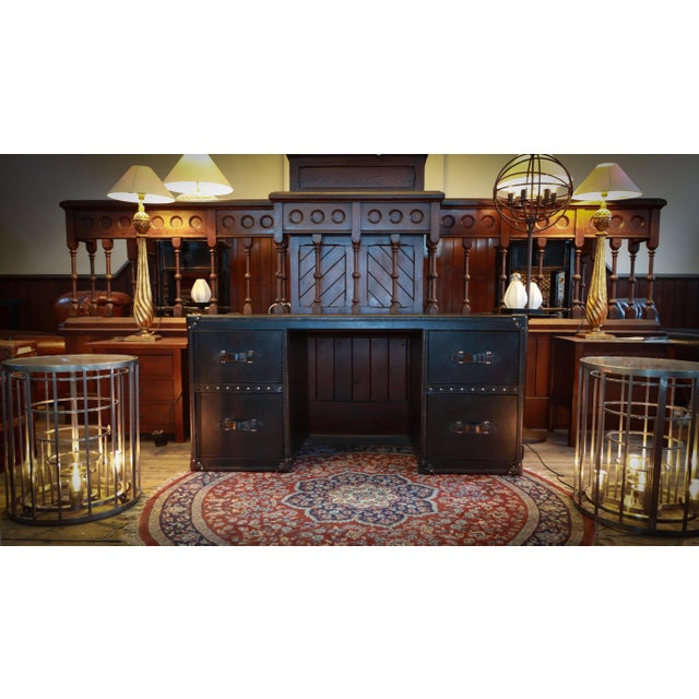 Halo Stoneyhurst Mayfair Leather Desk by Timothy Oulton, 2010s For Sale - Image 18 of 18