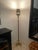 Wood Gerald Thurston for Lightolier Walnut & Brass Torchiere Floor Lamp For Sale - Image 7 of 7