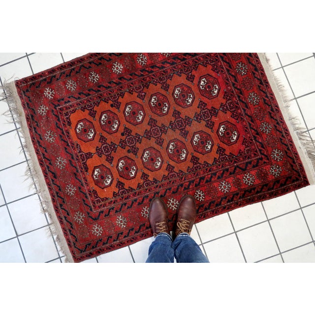 1920s, Handmade Antique Afghan Baluch Rug 3.8' X 4.8' For Sale In New York - Image 6 of 13