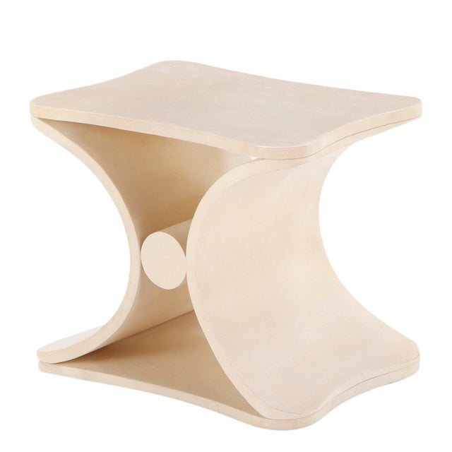 Contemporary A Parchment Covered Stool or End Table For Sale - Image 3 of 5