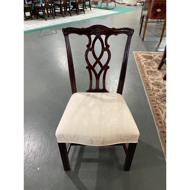 Brown Kindel Flame Mahogany Georgian Regency Dining Set With Leaves - Set of 12 For Sale - Image 8 of 12