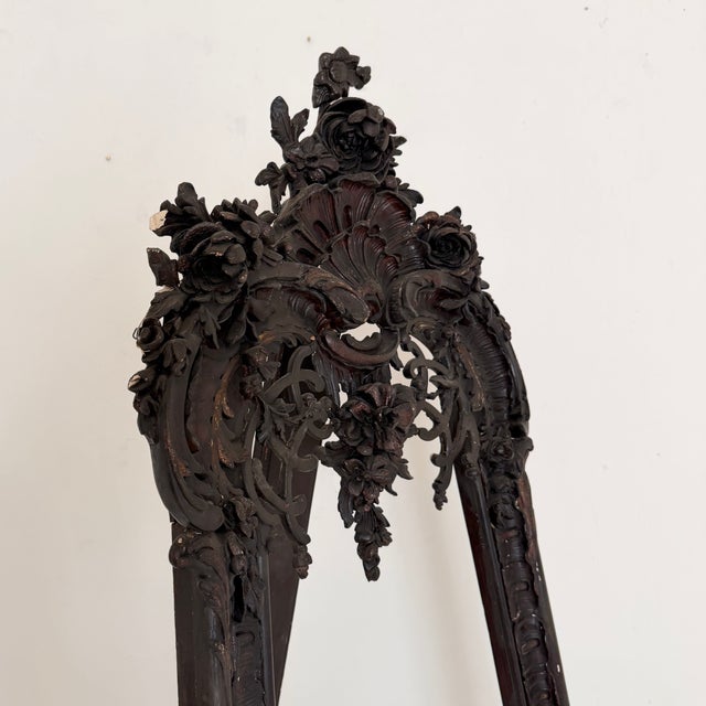 French Rococo Revival Molded Plaster Display Easel, 1880s For Sale - Image 11 of 14