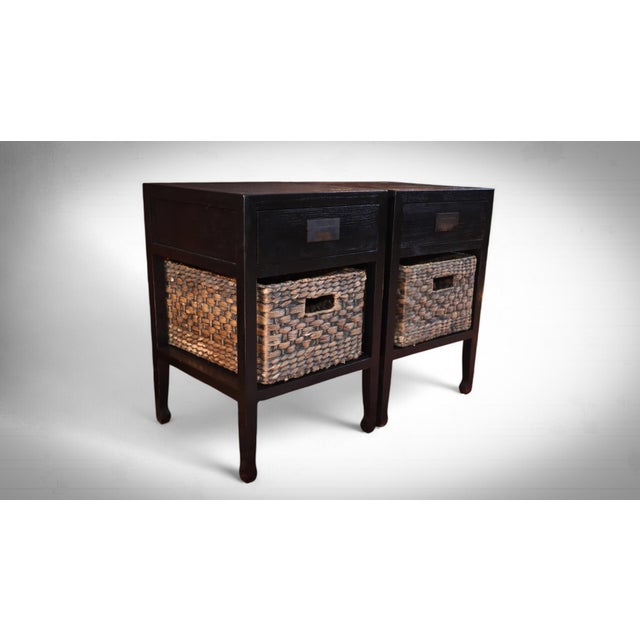 Vintage Lombok Canton Bedside Tables in Ash, 2010s, Set of 2, in Flawless conditions. Designed 1890 to 1919 This piece has...