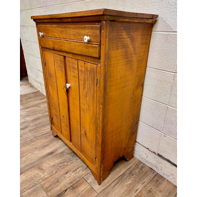 Wood Antique Primitive American Jelly Cupboard Pie Safe Cabinet For Sale - Image 7 of 10