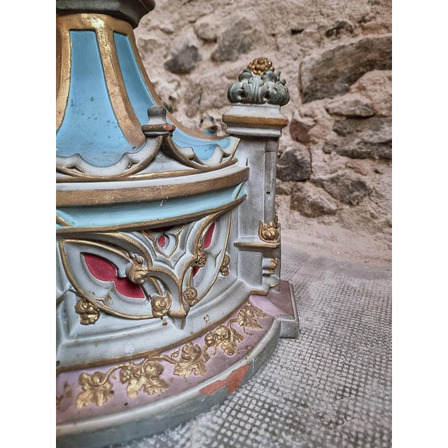 Neo-Gothic Architectural Church Elements in Polychrome Terracotta, France, 19th Century, Set of 2 For Sale - Image 10 of 18