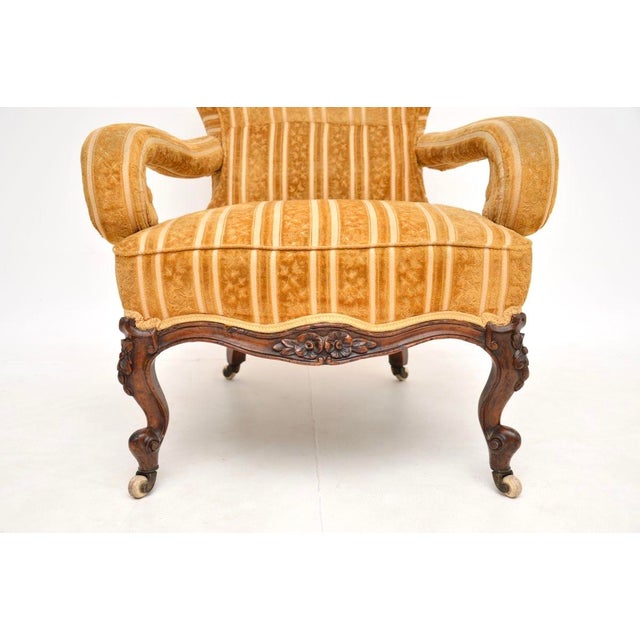 Antique Victorian Carved Walnut Chair, 1860s For Sale - Image 9 of 11