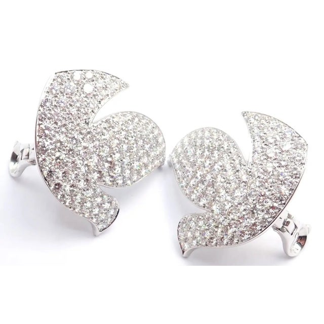 Cartier Colombe De La Paix Dove of Peace Diamond White Gold Earrings, A Pair For Sale - Image 9 of 13