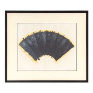 Joseph Gardella Black Fan Study Mixed Media For Sale