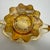 Yellow Vintage Teleflora Champagne Gold Art Glass Vase Waterfall Tulip Hand Blown For Sale - Image 8 of 11
