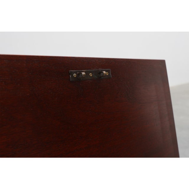 Wood Louis Philippe Side Table with Two Drawers and Turned Twin Legs, France, 1850s For Sale - Image 7 of 16