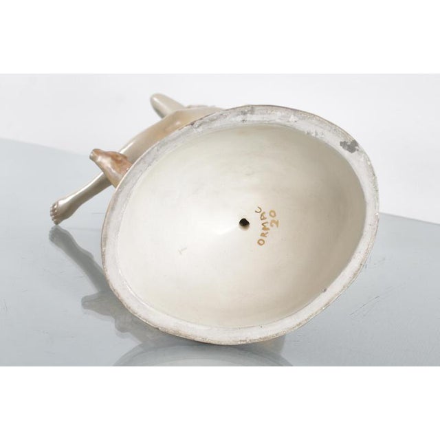 Mid-Century Hand-Painted Ceramic Sculpture from Ormac, Italy, 1940s-1950s For Sale - Image 12 of 13