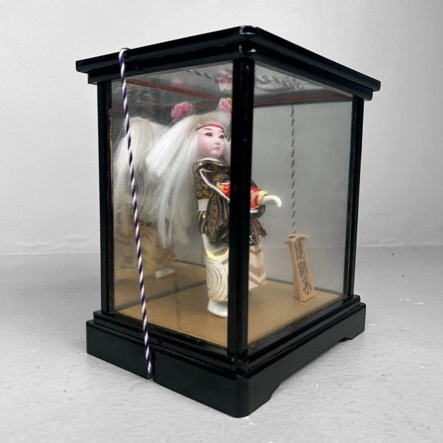 Glass Mid-Century Kagamijishi Kabuki Doll, Japan, 1950s-1970s For Sale - Image 7 of 16