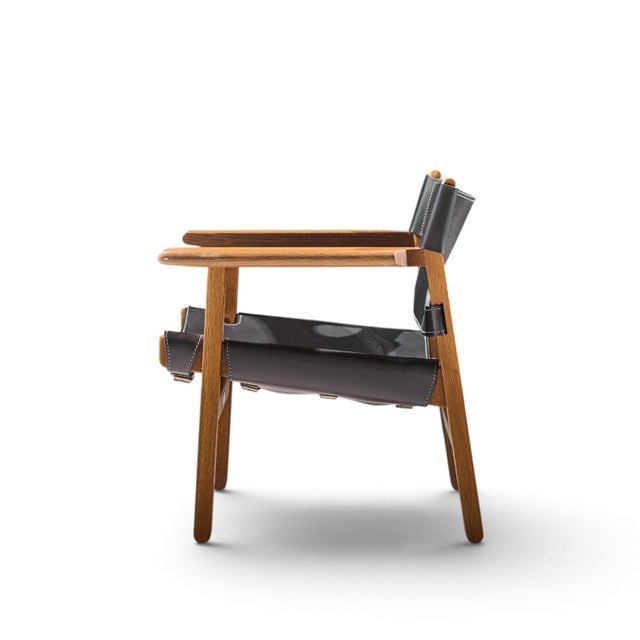 Wood Børge Mogensen for Fredericia Mid Century Oak and Leather Spanish Chairs - Pair For Sale - Image 7 of 13