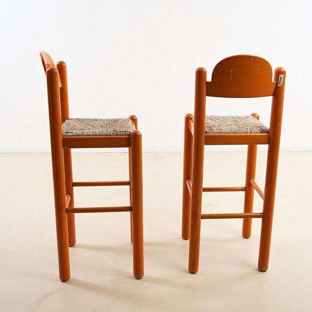 Vintage Wooden Stools, Set of 2 For Sale - Image 5 of 6
