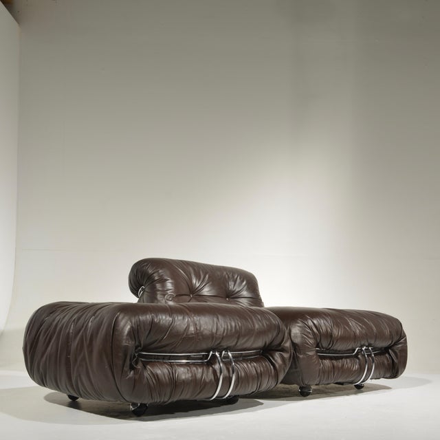 Soriana Lounge Chair And Ottoman With Knoll Leather By Scarpa For Cassina Chairish