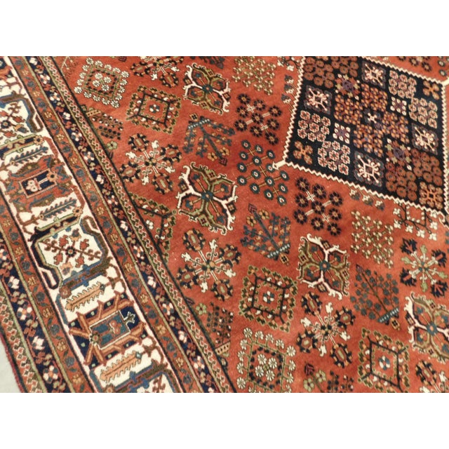 Traditional 1960s Mid Century Vintage Hand-Knotted Persian Rug. 7'6"x 11' For Sale - Image 3 of 13