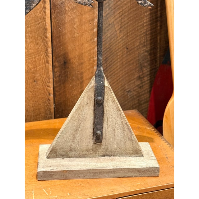 Folk Art Early Primitive Beaver Weathervane on Custom Base c.1920s For Sale - Image 3 of 6