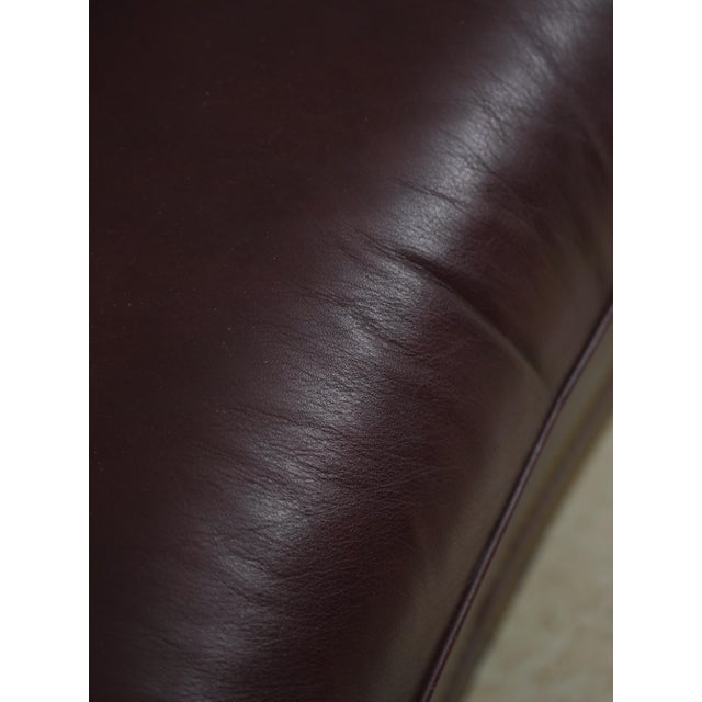 Hancock & Moore Burgundy Leather Loveseat Sofa For Sale - Image 12 of 18