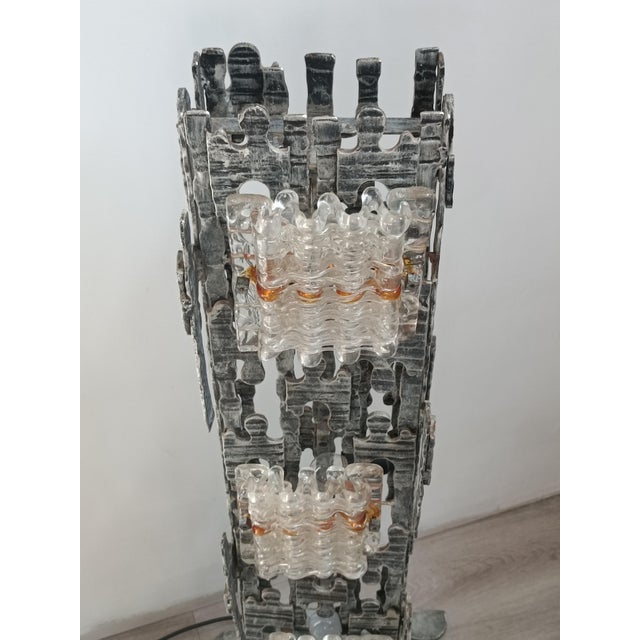 Brutalist Floor Lamp attributed to Albano Poli for Poliarte, 1970s For Sale - Image 6 of 17