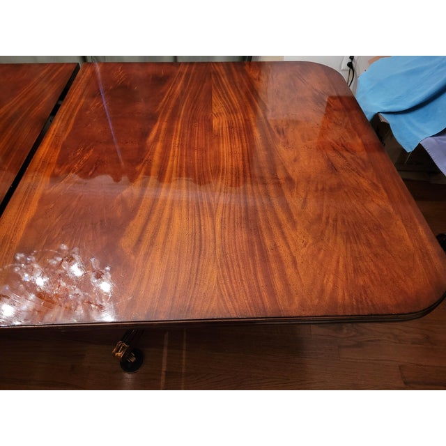 Maitland Smith Mahogany Double Pedestal Dining Table For Sale In Washington DC - Image 6 of 15