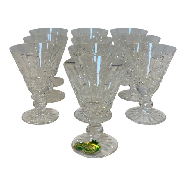 1970s Waterford Tramore Cut Crystal Liqueur Cordials - Set of 10 For Sale