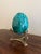 A stunning Russian style large malachite egg on Neoclassical style stand Late 20th century Solid malachite egg, with cast...