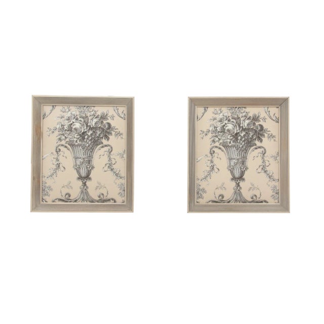 French Style Fabric Panels, a Pair For Sale