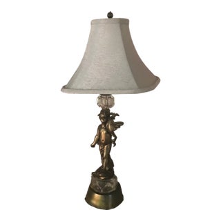 Mid Century Cherub Table Lamp For Sale