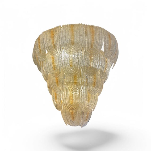 Art Deco Frozen Combined Murano Glass Lamp For Sale - Image 3 of 5