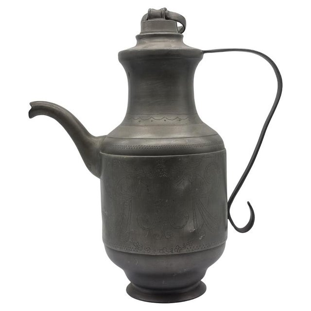 Art Nouveau Tin and Pewter Jug For Sale - Image 16 of 16