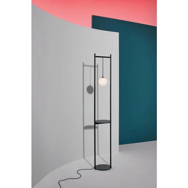 Heis floor lamp by mason editions design: matteo fiorini dimensions: ø.32 x 190 cm materials: blown glass, nickel...
