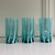 Set of 6 Size: 5.6"H x 3"W Turquoise Blue Glass / White Strip Murano Glass Lowball Glasses Made in Italy | Hand-painted...
