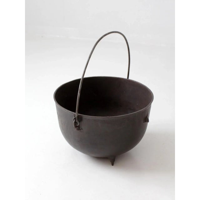 Antique 15 Gallon Cast Iron Cauldron For Sale - Image 9 of 12