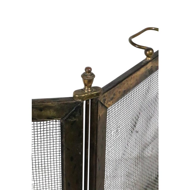 Vintage Arts and Crafts Three Fold Fireplace Screen Spark Guard For Sale - Image 13 of 13