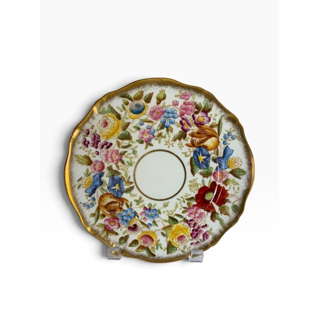 Vintage Hammersley "Queen Anne" Bone China 7.75" Salad Dessert Plate Made in England 1940s-1950s. Approx. ½" High x 7 ¾"...