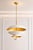 Not Yet Made - Made To Order Tiered Pink Brass Chandelier | Handmade Copper Disc Ceiling Light | Mid Century Modern Luxury Pendant | Art Deco Statement Lighting Fixture For Sale - Image 5 of 7