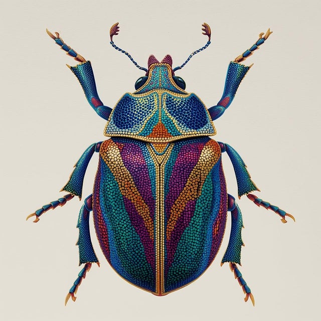 'Blue Beetle' #15 - Original Fine Art Print *Chairish Exclusive. From a series of prints, see our other listings....