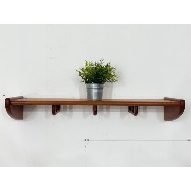 Mid-Century Teak Wall-Mounted Coat Rack For Sale - Image 9 of 9