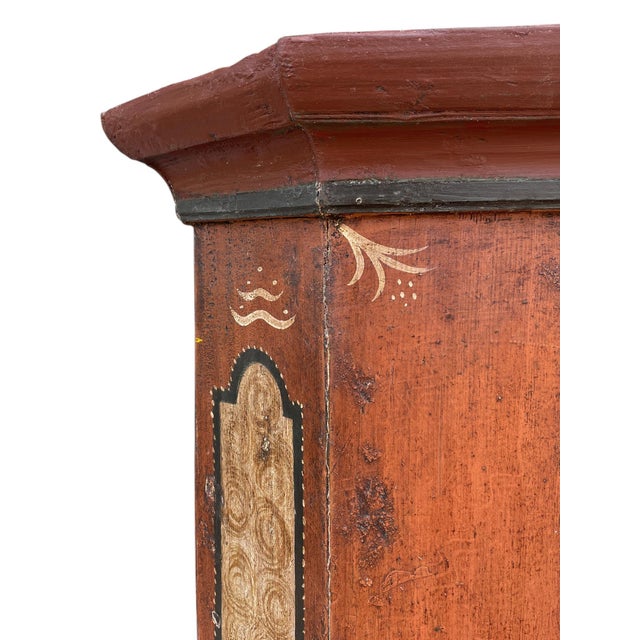 1743 Alpine Floral Painted Cupboard For Sale - Image 9 of 18