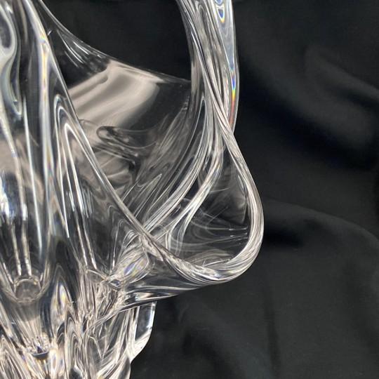 Vannes Le Chatel Signed Crystal Sculpture/Centerpiece - Large, Freeform, Vintage (11”x11”x10”) Please Read For Sale - Image 9 of 18