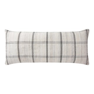 Amber Lewis x Loloi Bell Black / White 13'' x 35'' Cover with Poly Pillow For Sale