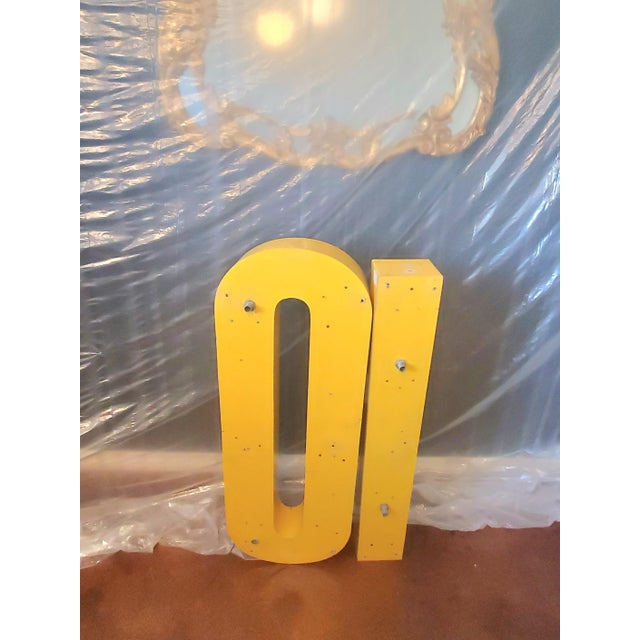 Vintage 40" Architectural Salvage Sign For Sale - Image 4 of 12