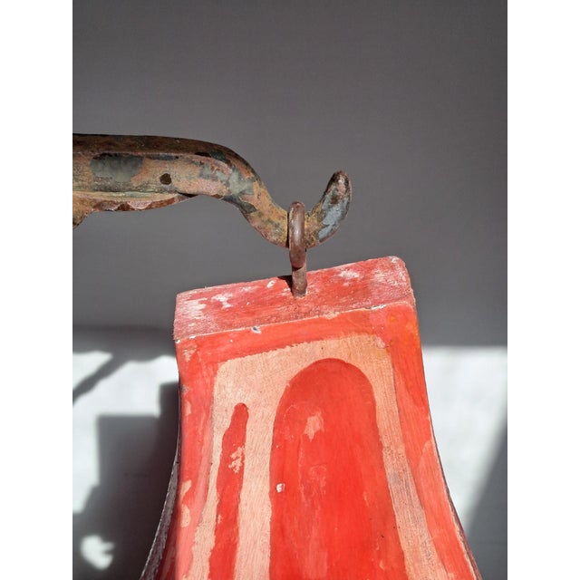 French Charcuterie Sign with Wrought-Iron Bracket, 1920 For Sale - Image 6 of 7