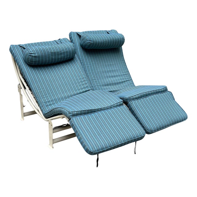Vintage Italian Double Chaise Lounge, 1980s For Sale